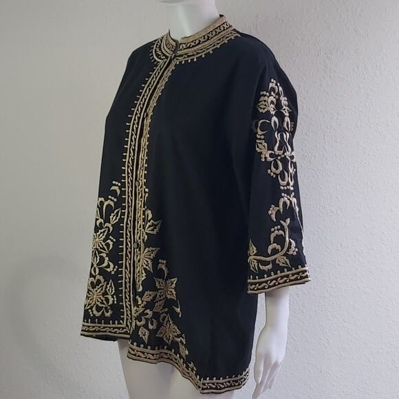 Vintage Macelli Bohemian Embroidered Tunic Size Large - Picture 2 of 12